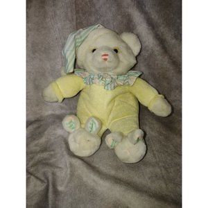 Soft Dreams 14" Bear Plush Lovey Rattle Bunny Slippers TB Trading Company